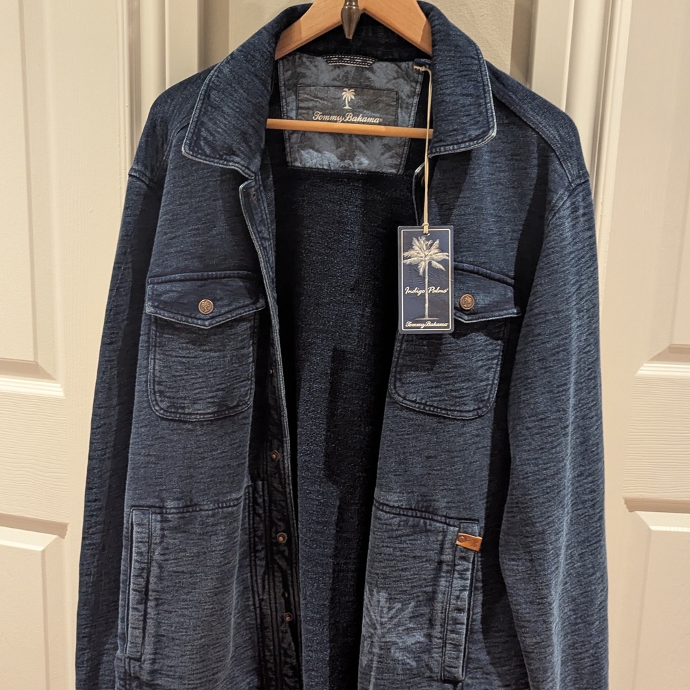 Tommy Bahama - Brand New With Tags - Blue Lightweight Shirt Jacket